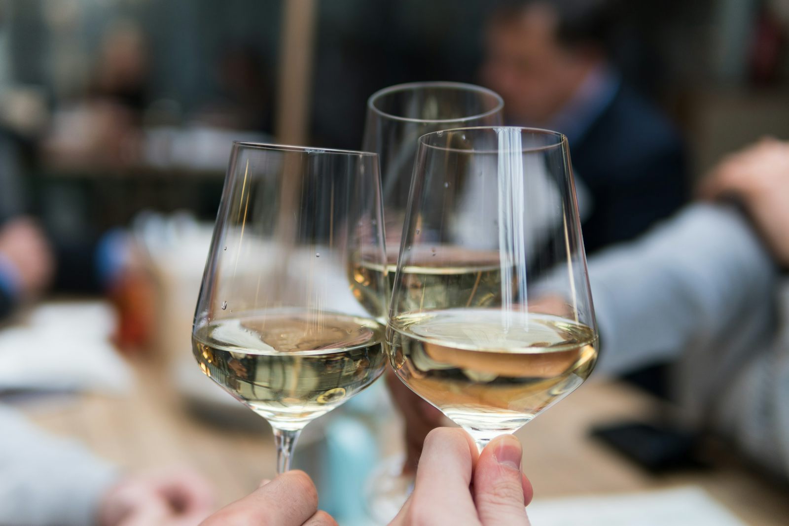 Wine poured at an event